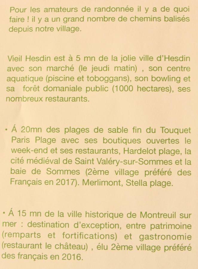 Gite Du Vieux Saule 1 Gite Avec Spa Privatif Pour 2 Personnes 1 Suite Familiale Sans Spa Vieil-Hesdin 外观 照片
